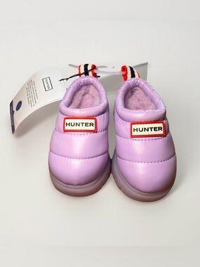 Hunter Kids' Lilac Cody Mule Puffer Slip-On Shoes Clogs Purple Infant Size 5